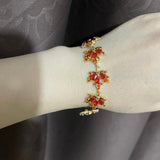Korean Maple Leaf Stretch Bracelet for Women