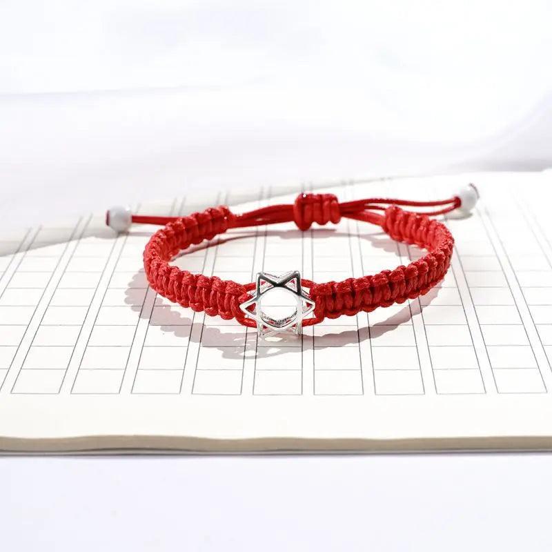 Jewish Star of David Bracelet Weave Braided Spiritual Bracelet