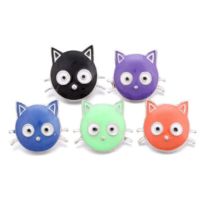 6pcs Owl Crystal Rhinestone Snap Buttons for Bracelet