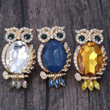 6pcs Owl Crystal Rhinestone Snap Buttons for Bracelet