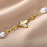 Opal Moonstone Bracelet Stainless Steel Chain Party Wedding