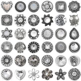 6pcs Mixed Flower Heart Metal 18mm Snap Button for 20mm 18mm Snap Bracelets