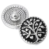 6pcs Crystal Metal Tree of life Snap Buttons 18mm DIY Bracelet