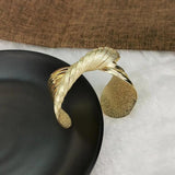 Alloy Bending Cuff Bangles For Women Distortion Metal Bracelets