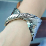 Alloy Bending Cuff Bangles For Women Distortion Metal Bracelets
