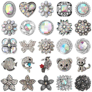 5pcs Vintage Metal Charm Snap Button Jewelry for 18mm Snaps Bra