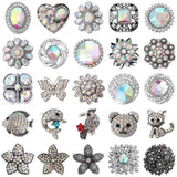 5pcs Vintage Metal Charm Snap Button Jewelry for 18mm Snaps Bra