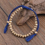 Tibetan Buddhist Braided Cotton Thread Copper Knots Bracelet
