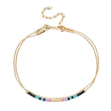 Stainless Steel Chain Charm Bracelets Multilayer Vintage Adjustable Bangle