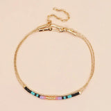 Stainless Steel Chain Charm Bracelets Multilayer Vintage Adjustable Bangle