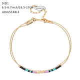 Stainless Steel Chain Charm Bracelets Multilayer Vintage Adjustable Bangle