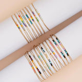 Stainless Steel Chain Charm Bracelets Multilayer Vintage Adjustable Bangle