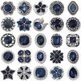 6pcs/lot Rhinestone Flower 18mm Snap Buttons Jewelry