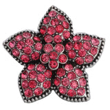 5pcs Pink Rhinestone Snap Buttons for Leather Snap Bracelet