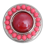 5pcs Pink Rhinestone Snap Buttons for Leather Snap Bracelet