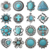 5pcs Natural Stone Animal Snap Buttons 18mm for Bracelet Necklace