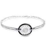 Unique Stainless Steel Flake Ceramic Bracelet for Women