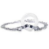Unique Stainless Steel Flake Ceramic Bracelet for Women
