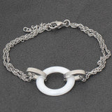 Unique Stainless Steel Flake Ceramic Bracelet for Women