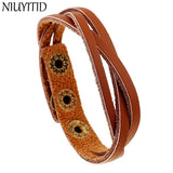 Brown Leather Bracelet Punk Vintage Cheap Jewelry