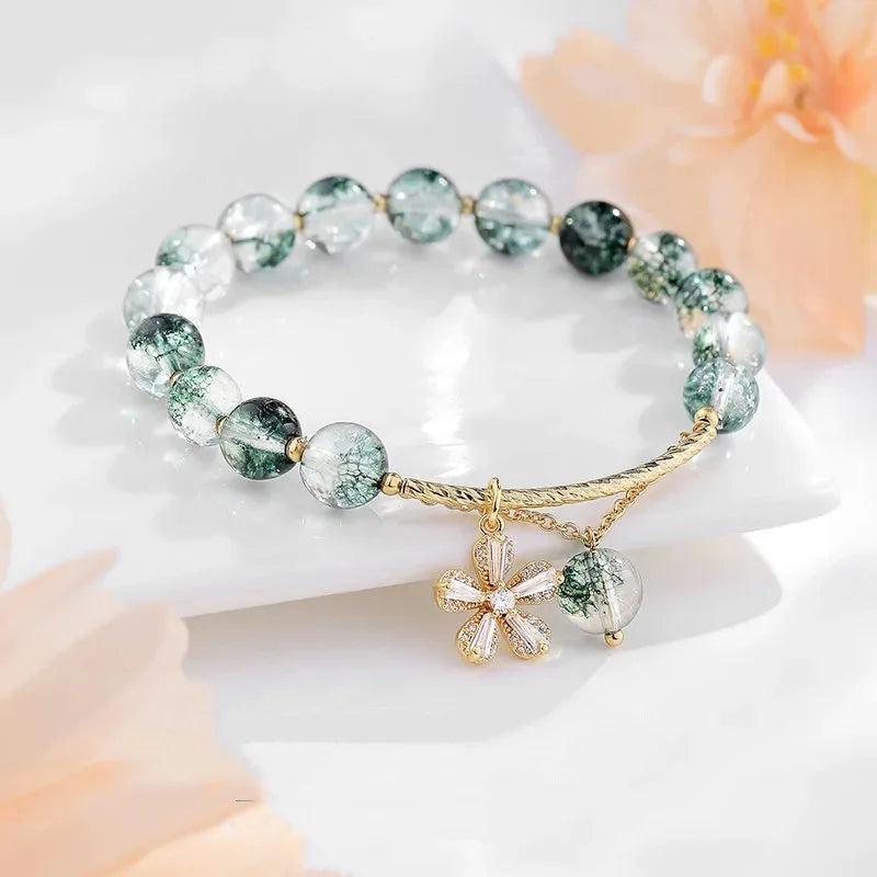 Cherry Blossoms Crystal Bracelet for Women