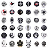 5pcs Snap Buttons Tree of Life Music Flower for Snap Bracelet Bangle