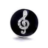 5pcs Snap Buttons Tree of Life Music Flower for Snap Bracelet Bangle
