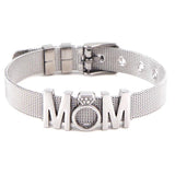 Stainless Steel Mesh Bracelets Bangles with Heart Charms