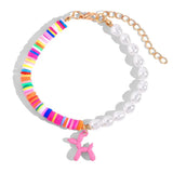 Rainbow Bead Bracelet Puppy Cartoon Hand Chain Y2K Boho Jewelry
