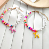 Rainbow Bead Bracelet Puppy Cartoon Hand Chain Y2K Boho Jewelry