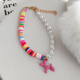 Rainbow Bead Bracelet Puppy Cartoon Hand Chain Y2K Boho Jewelry