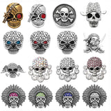 6pcs Skull Snap Buttons 18mm Metal Snap Bracelet Leather Button Jewelry