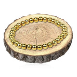 Men Women Wide Stretchable Bead Bracelets High Stainless Steel Jewelry
