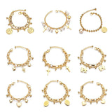 Christian Cross Mary Saint Benedict Heart Women Wedding Bracelet