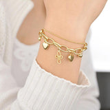 Christian Cross Mary Saint Benedict Heart Women Wedding Bracelet