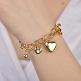 Christian Cross Mary Saint Benedict Heart Women Wedding Bracelet