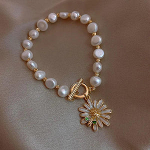 Daisy Pendant Bracelet Opal Bead Bow Bee Charm Women Party Jewelry
