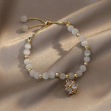 Daisy Pendant Bracelet Opal Bead Bow Bee Charm Women Party Jewelry