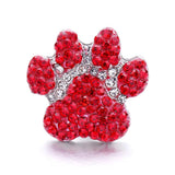 5pcs Rhinestone Heart Flower Snap Buttons DIY Charms Women Jewelry