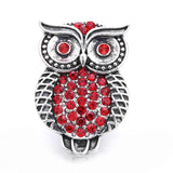 5pcs Rhinestone Heart Flower Snap Buttons DIY Charms Women Jewelry