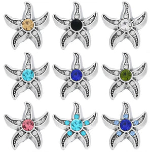 5pcs Crystal Heart Mini 12mm Metal Snap Buttons for DIY Leather Snap Button Brac