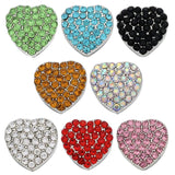 5pcs Crystal Heart Mini 12mm Metal Snap Buttons for DIY Leather Snap Button Brac