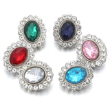 5pcs Crystal Flower Mini Snap Buttons for DIY Leather Snap Button Bracelet