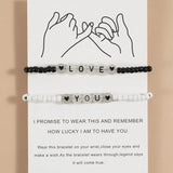 Luminous Couple Bracelets for Lover Women Men LOVE YOU Elastic Bracelet