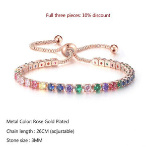 14K Plated CZ Tennis Bracelet for Women