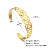 Vintage Witch Knot Bangle Steel Celtic Cuff Bracelet Men Women