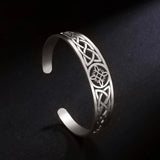Vintage Witch Knot Bangle Steel Celtic Cuff Bracelet Men Women