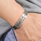 Vintage Witch Knot Bangle Steel Celtic Cuff Bracelet Men Women