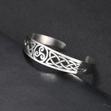 Vintage Witch Knot Bangle Steel Celtic Cuff Bracelet Men Women