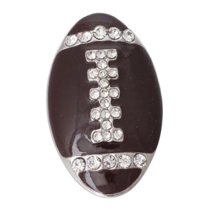 5pcs Brown Snap Button Jewelry 18mm Metal Rhinestone Buttons